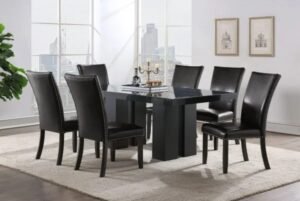 Style Home Furniture – Dining Room Set – D163-WT/D164C-BK