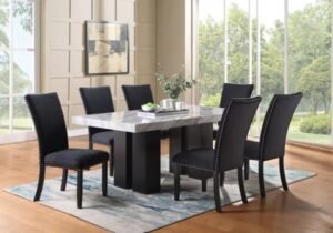 Style Home Furniture – Dining Room Set – D563-WT/D563C-BK
