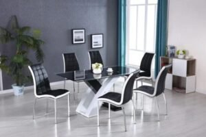 Style Home Furniture – Dining Room Set – D618-B&W/D6025