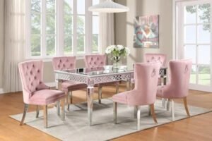 Style Home Furniture – Dining Room Set – D688-T/D6270-PNK