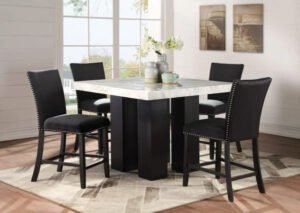 Style Home Furniture – Dining Room Set - D163-WT/D163C-BK