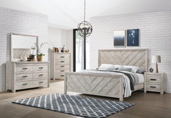Style Home Furniture –  QUEEN Bedroom Set – White EL700