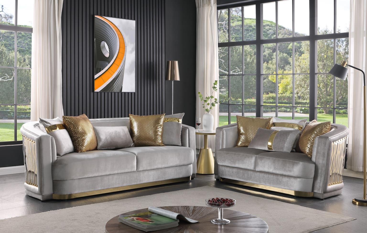 Sofa and Loveseat-L865