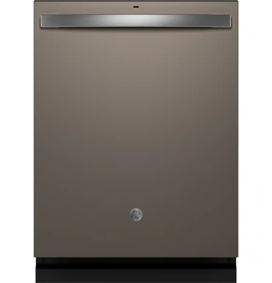 GE - 24" Top Control Built-In Stainless Steel Tub Dishwasher with 3rd Rack, Sanitize Cycle and 47 dBA - Slate - GDT650SMVES