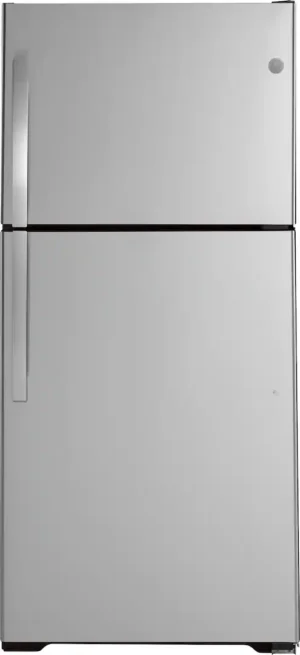 GE - 21.9 Cu. Ft. Top-Freezer Refrigerator with Garage Ready Performance - Stainless Steel - GTS22KYNRFS