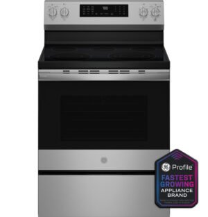 GE Profile™ ENERGY STAR® 30” Smart Free-Standing Electric Convection Range with No Preheat Air Fry and EasyWash™ Oven Tray- PRF700AYFS