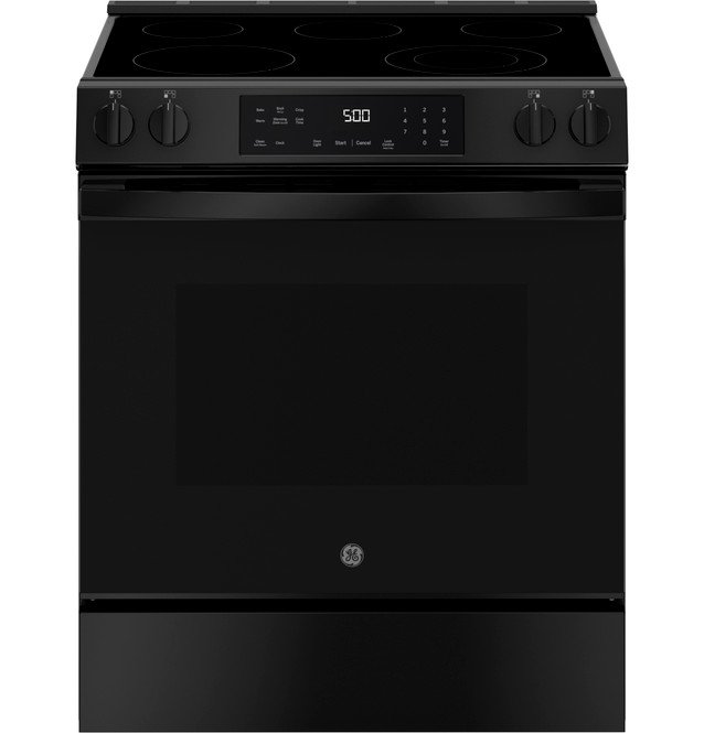 GE® ENERGY STAR® 30" Slide-In Electric Range with Crisp - GRS500PVBB