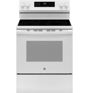 GE® ENERGY STAR® 30" Free-Standing Electric Convection Range with No Preheat Air Fry and EasyWash™ Oven Tray -GRF600AVWW