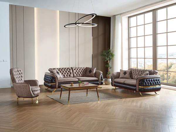 Bravo 3-pieces (Sofa & Loveseat & Chair) Livingroom Set Brown - 101-BRA-ZENV-321