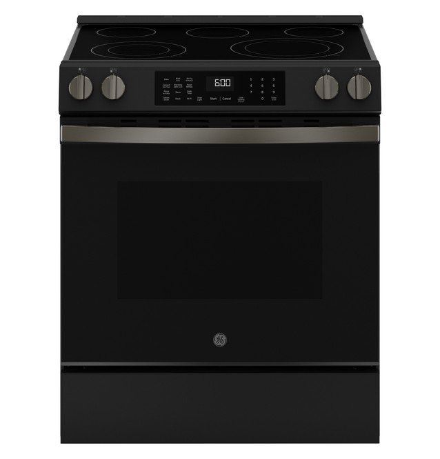 GE® ENERGY STAR® 30" Slide-In Electric Convection Range with No Preheat Air Fry and EasyWash™ Oven Tray Model - GRS600AVDS