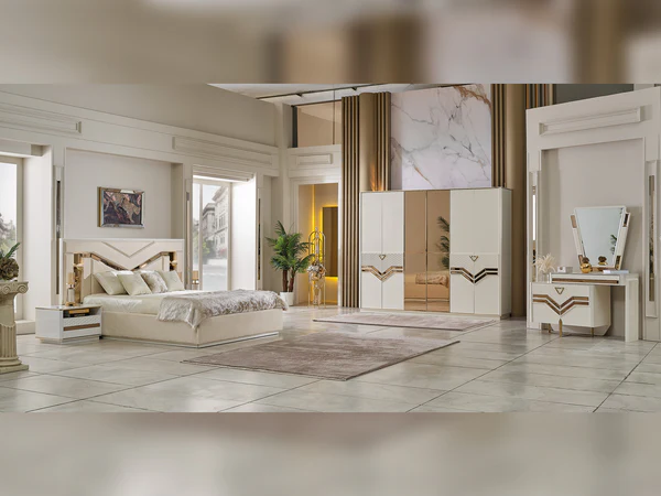 Zen Bedroom (Queen Frame With Headboard & Dresser With Mirror & 2 Nightstand)-B331-340