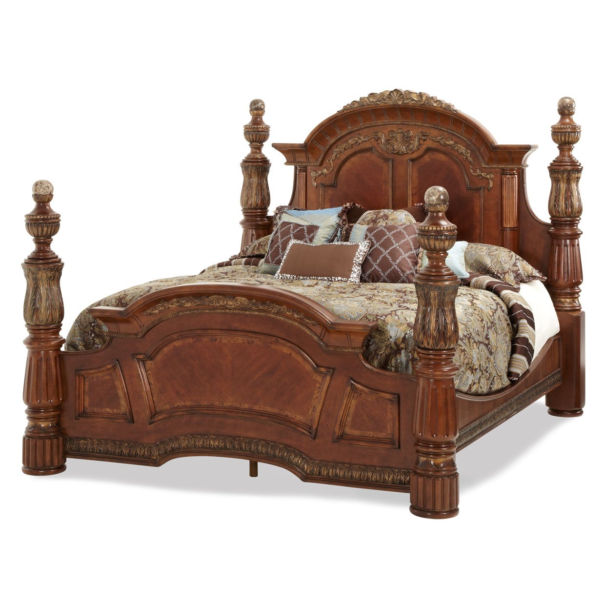 villa valencia Finish: Classic Chestnut Eastern King Poster Bed