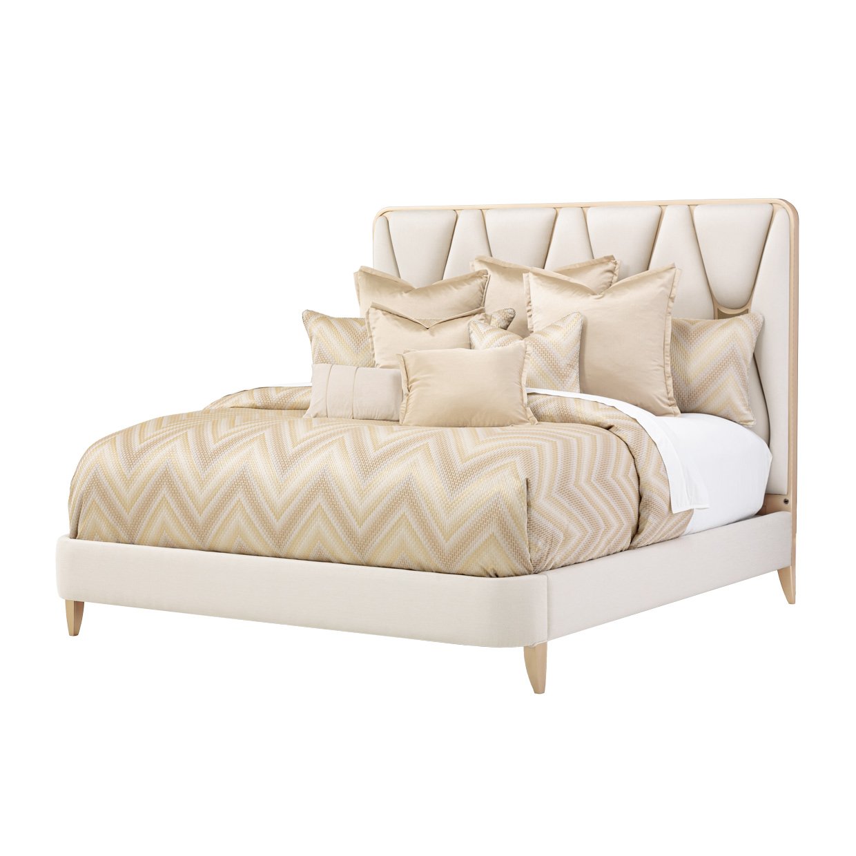 La rachelle - Cal. King Upholstered Panel Bed
