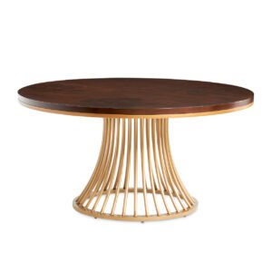 camellia field pecan Finish: Warm Pecan Round Dining Table
