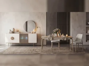 Alvin Diningroom (Consol With Mirror & Dining Table & 6 Dining Chair