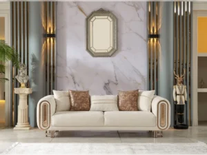 Bella Stationary Loveseat Cream