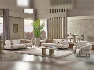 Bern Convertible Loveseat Cream
