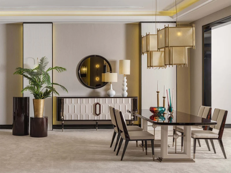 Senato Diningroom (Consol With Mirror & Dining Table & 6 Dining Chair)