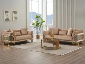 Versace Stationary Loveseat Beige