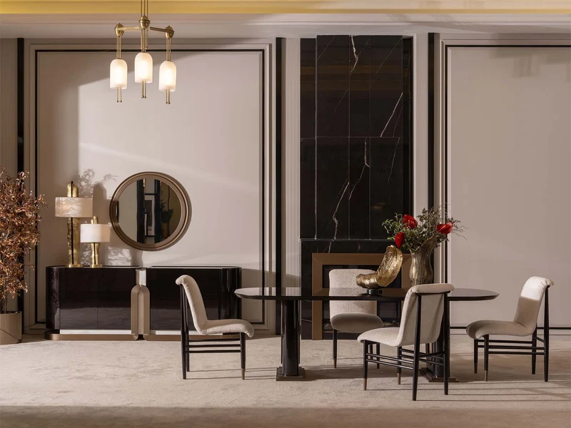 Zenith Diningroom (Consol With Mirror & Dining Table & 6 Dining Chair)